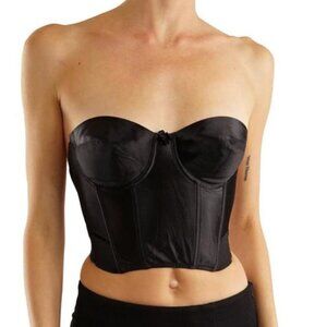 VICTORIA'S SECRET Vintage Y2K Cropped Satin Bustier Top Size 34B